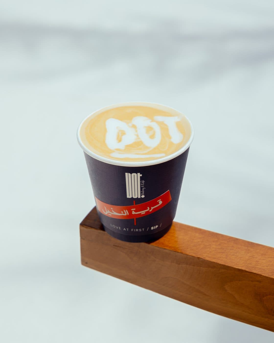 Latte art in a DOT cup